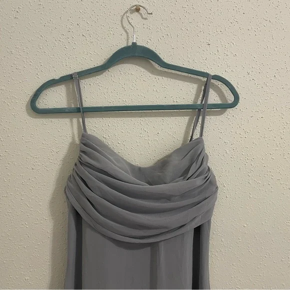 Lulu’s Captivated Light Grey Cowl Neck Maxi Dress - Size 6 - Picture 6 of 15